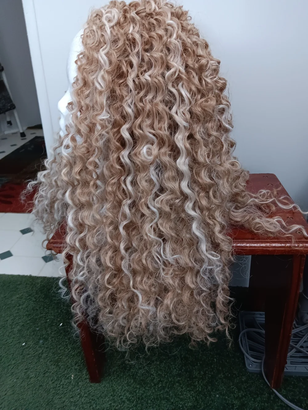 Blonde Curly Lace Front Wig - Natural Honey Blonde
